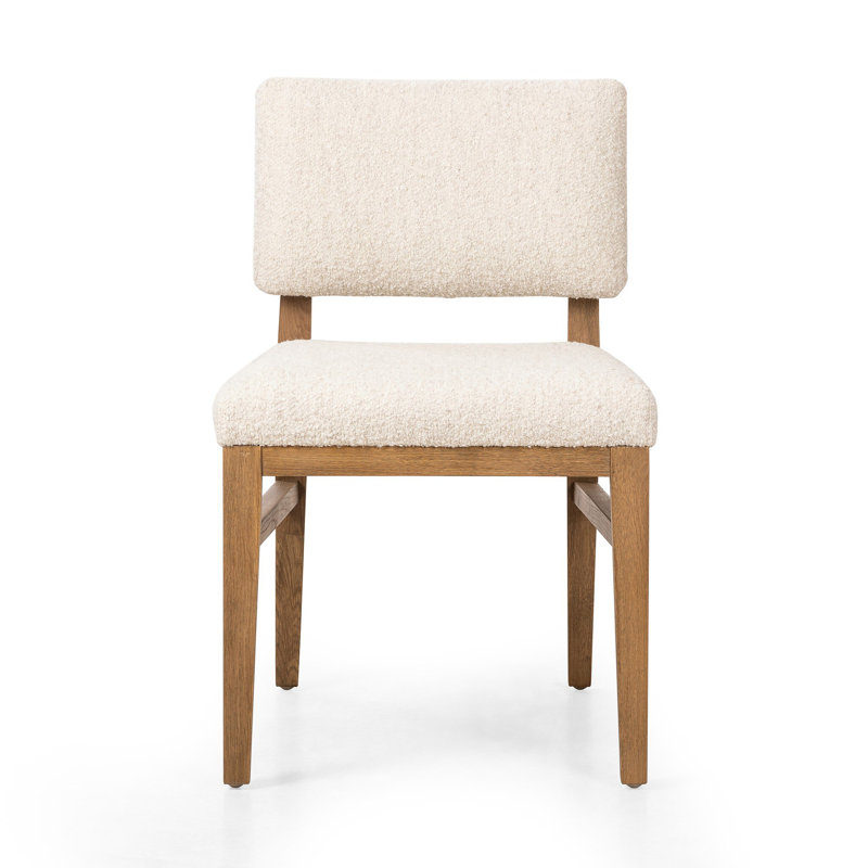 Carlo Upholstered Dining Chair, Cream/Brown, 1_Cream/Brown