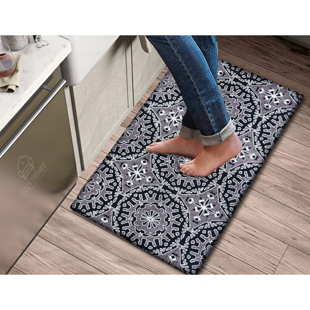 Geometric Anti-Fatigue Non-Skid Kitchen Mat CozyHomesCollection