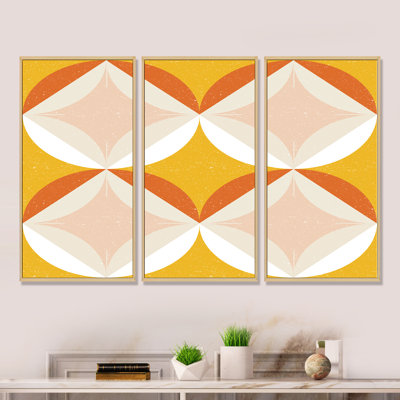 " Retro Abstract Design XII " 3 - Pieces