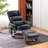 Swivel Recliners with Ottoman, Reclining TV Chairs with Vibration, Faux Leather Lounge Chair-2115537196