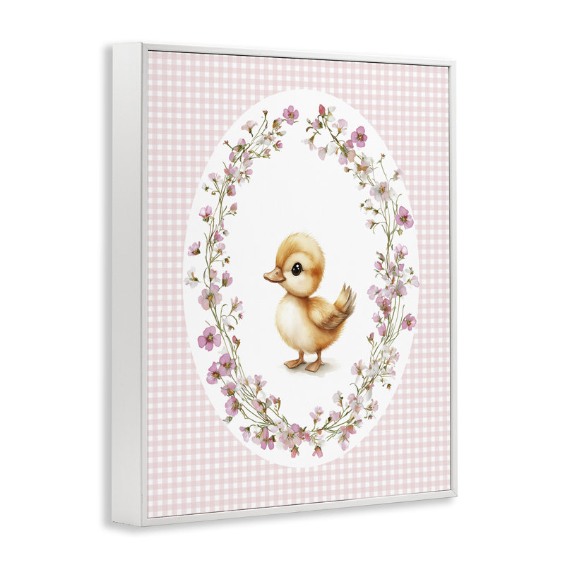 «Spring Gingham Duckling», estampe numérique, design par Christine Simpson Art, H 20 po x l 16 po