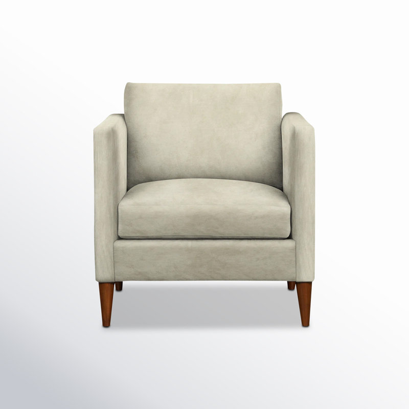 Fauteuil Clifford, Velours performance plage Bella