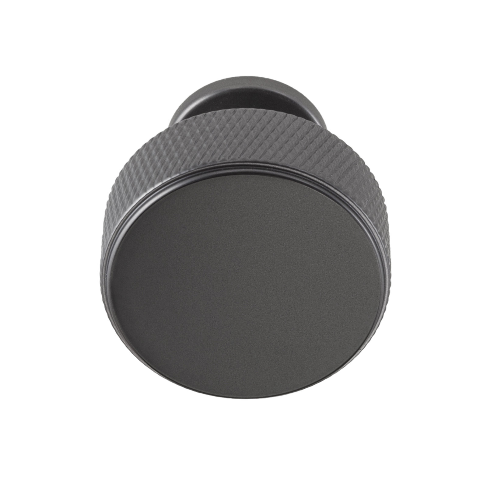 Kent Knurled Round Knob, Black Nickel, 1.38"