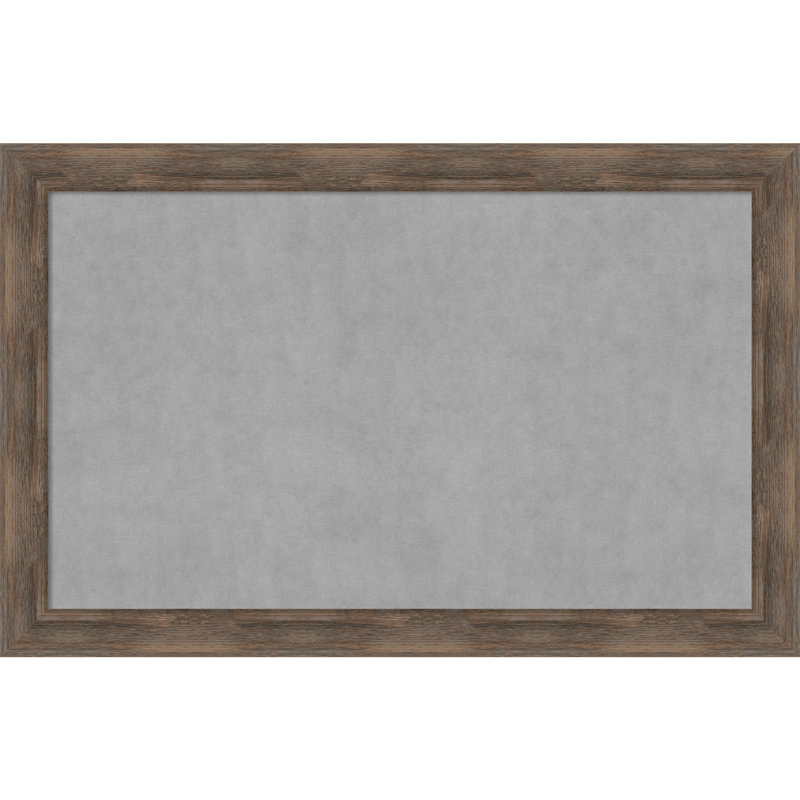 Tableau magnétique encadré en bois dur moka, H 29 po x l 45 po