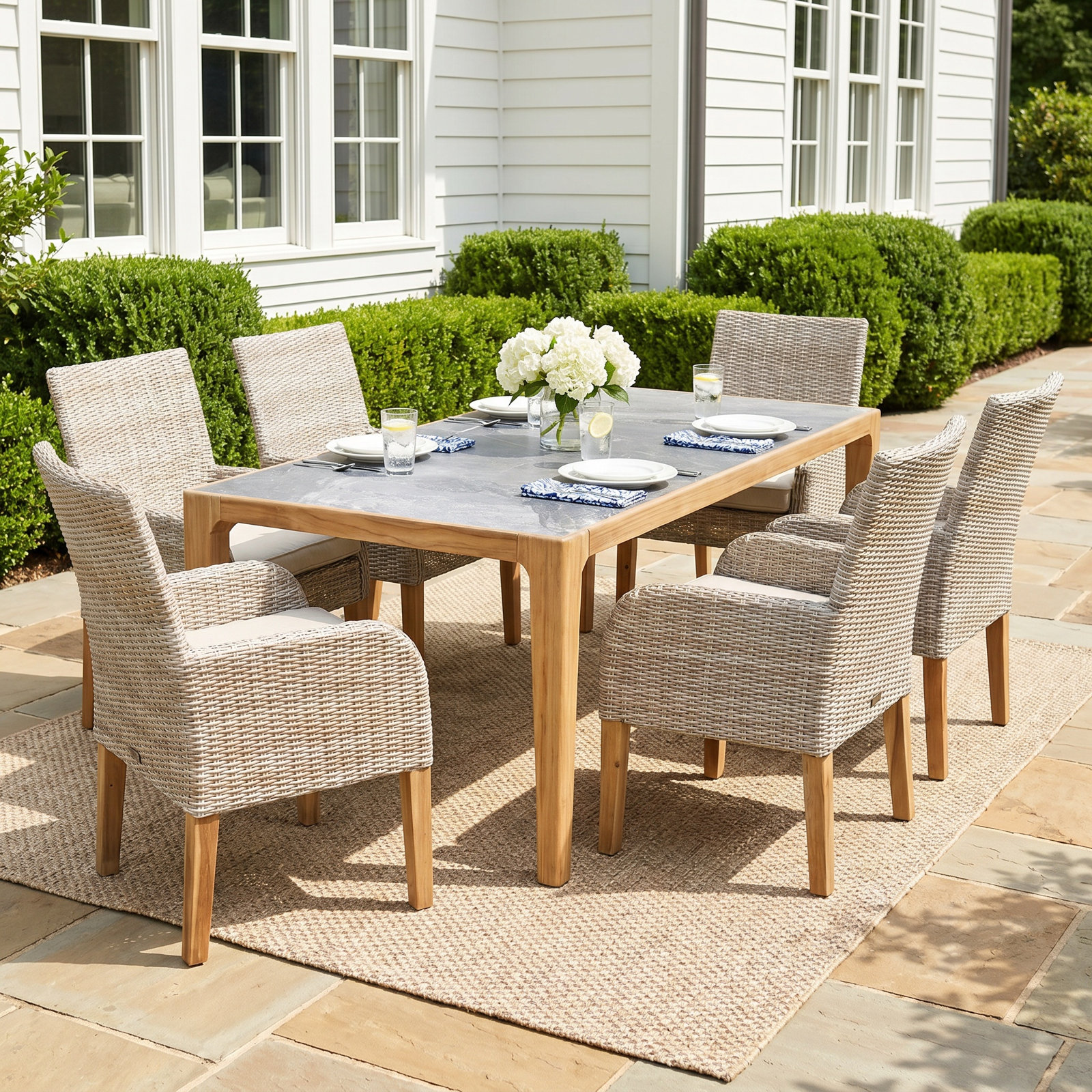 Akiva 38" Sunbrella® Patio Dining Set