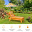 Chaise longue inclinable avec coussins Hunnicutt