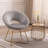 Kendleton Velvet Accent Chair with Gold Metal Legs-1902777242