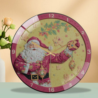 Horloge murale 12 po Père Noël