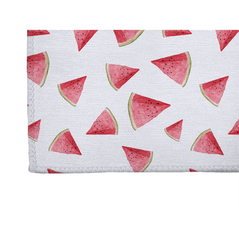 Tapis de bureau Summer Melon, L 24 po x P 36 po, Blanc