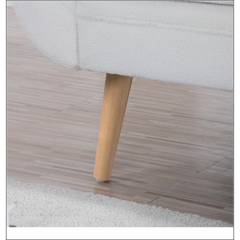 Chaise longue avec accoudoirs à volutes