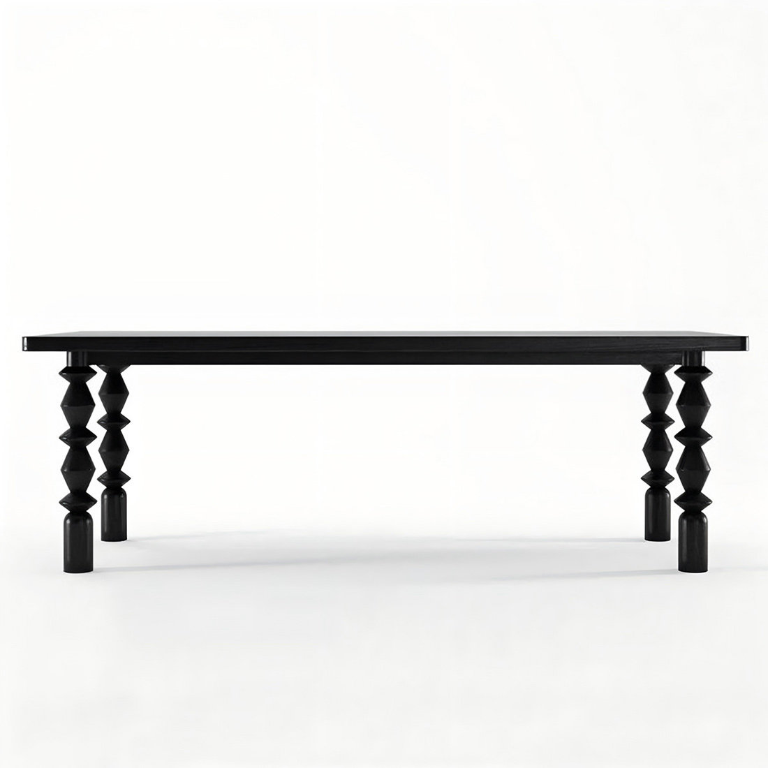 August Grove® Black Rectangular Solid Wood Dining Table | Wayfair