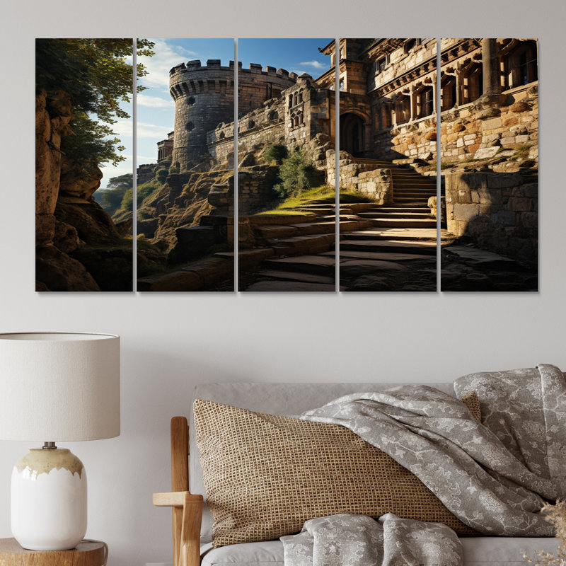 Castles Dramatic Shadows High I Buildings & Architecture Wall Decor on Metal