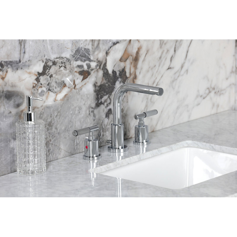 Robinet de salle de bain espacé Kingston, Chrome poli