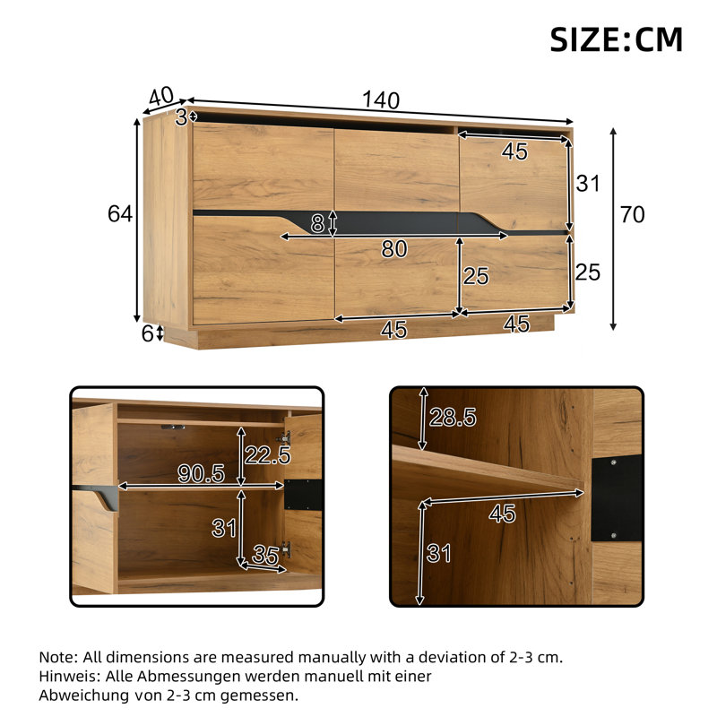140cm Sideboard