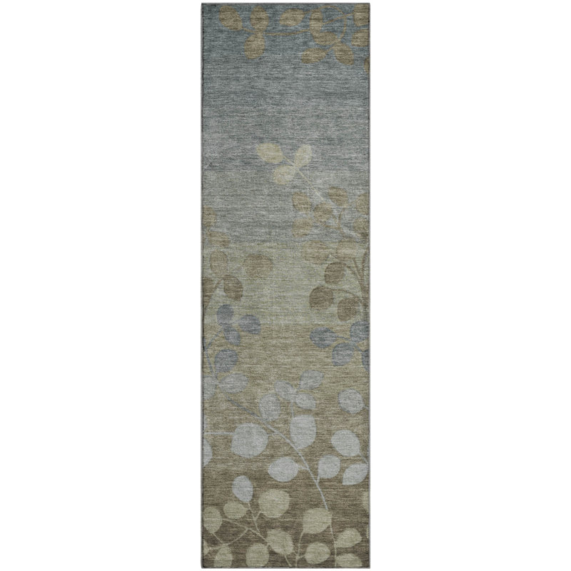 Premium Machine Washable Jakiyra AMF1900 Floral Rug, Runner 2'3" x 7'6"