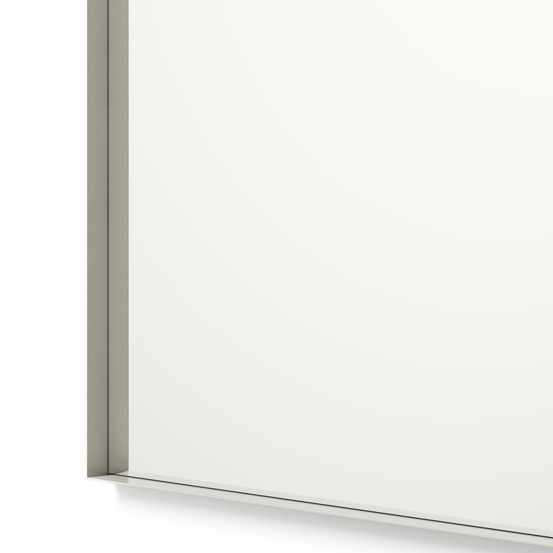 Miroir de salle de bain Gerlando, 36 po x 24 po, Nickel