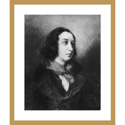 Portrait of George Sand by Eugène Delacroix -Framed Giclee Print