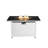 43" Rectangular Fire Pit with Smoked Glass and Metal Frame