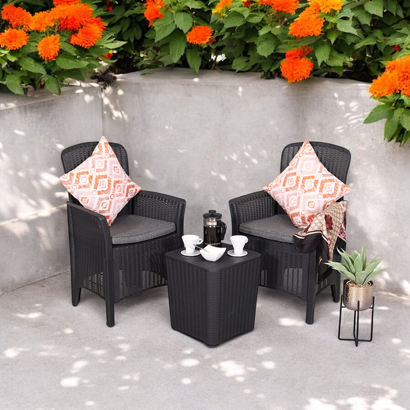 Faro Black Relax 3 pc Bistro Set