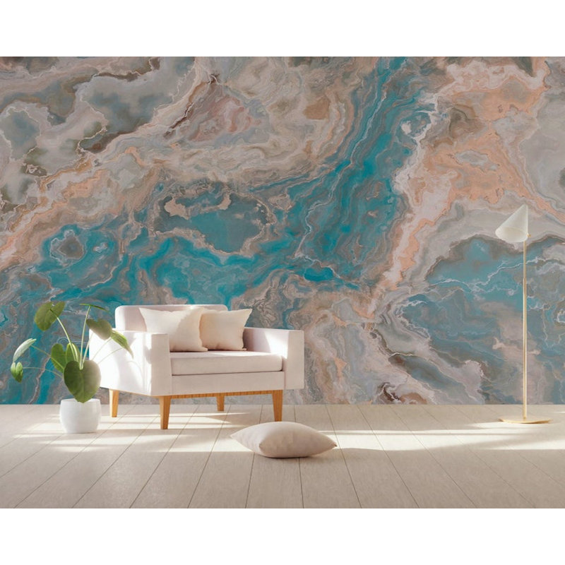 Adhésif mural Waves Splash, l 98 po x L 150 po