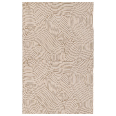 NikkiChu Linette Tufted Abstract Tan/Taupe Area Rug