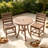 3-Piece Outdoor Bistro Set Built-In Umbrella Hole Weather Resistant Patio Garden Furniture