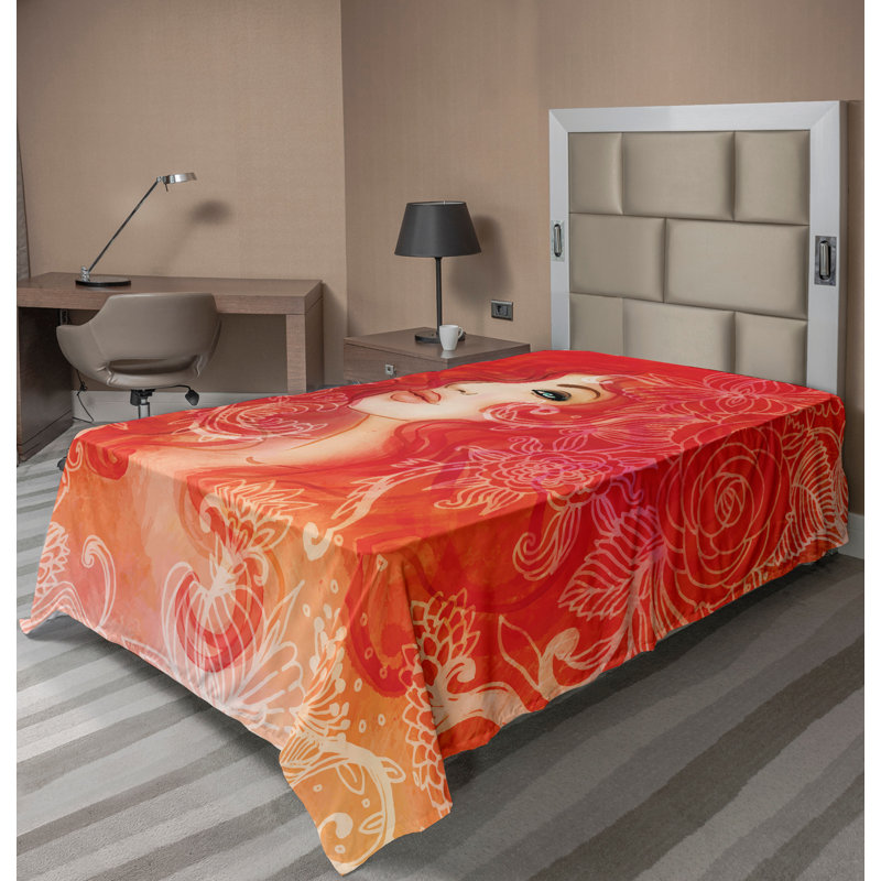 Ornement floral Ambesonne Fashion, Drap plat simple TG