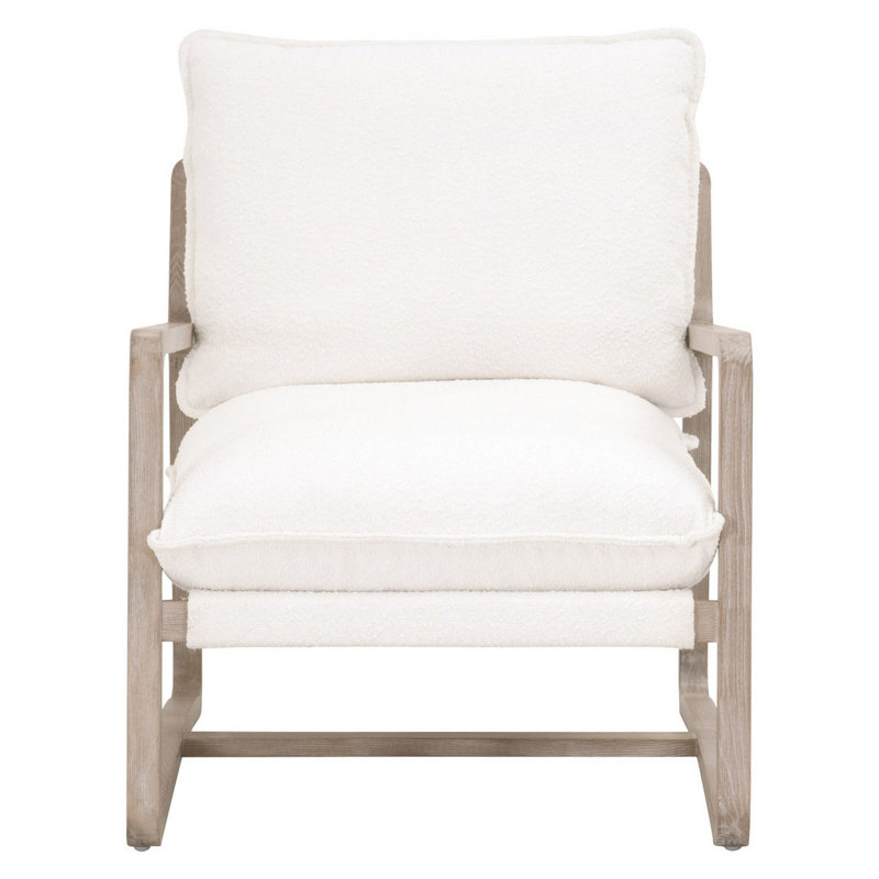 Fauteuil club en polyester 37 po Dihanna, Gris