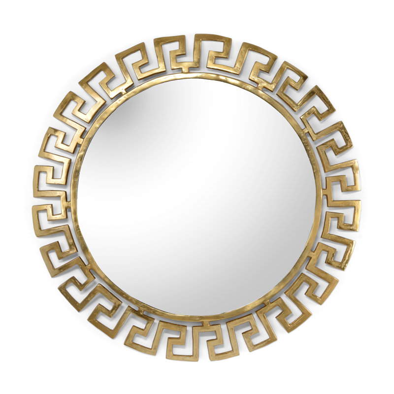 Athena Circle Metal Wall Mirror, 40" H x 40" W