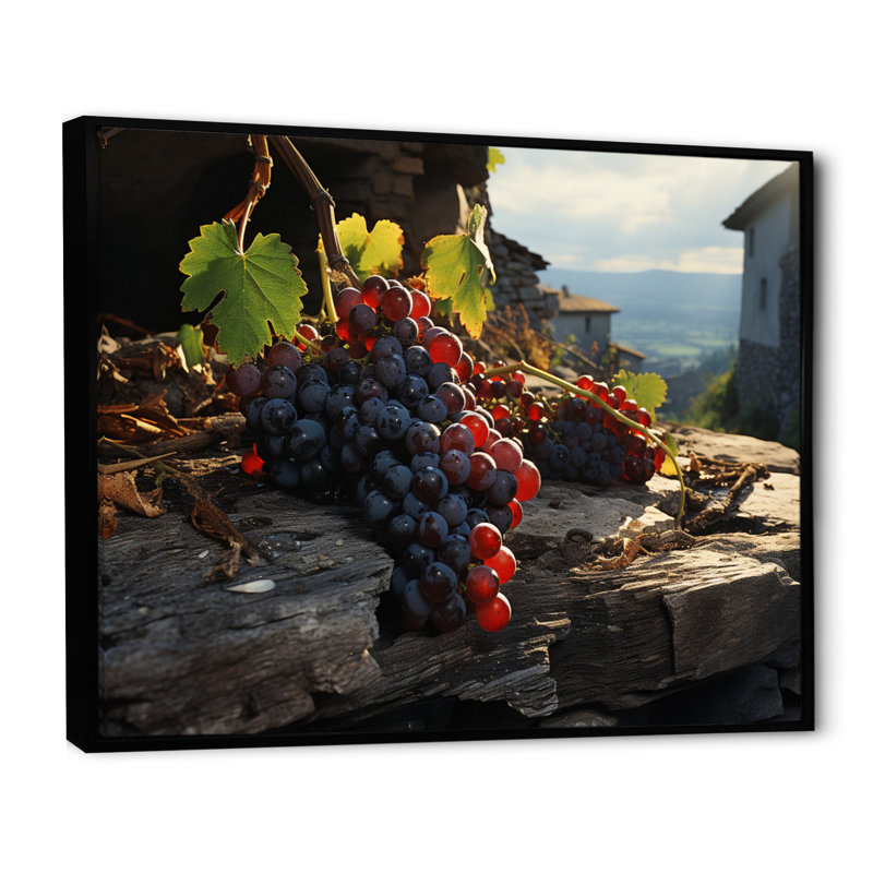 «Scenic Sculptural Vinescape», reproduction d'art sur toile, H 24 po x l 32 po, Cadre flottant noir