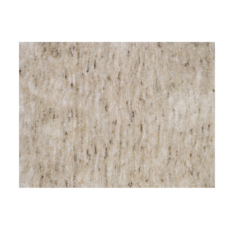 Cloud Comfort 100% Polyester Microfiber Bathroom Rug, Water Absorbent Soft Shaggy Bath Rug, Single - 21" L x 34" W, Ivory