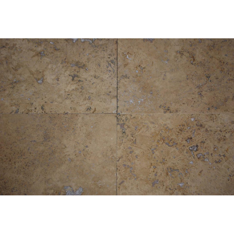 Walnut Travertine 18" x 18" Travertine Stone Look Wall & Floor Tile