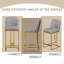 Ensemble de 2 chaises de bar de style moderne avec une conception simple, des tabourets hauts confortables au design créatif et des chaises de salle à manger flexibles convenant aux bars, aux restaurants ou aux comptoirs de cuisine-2111306890