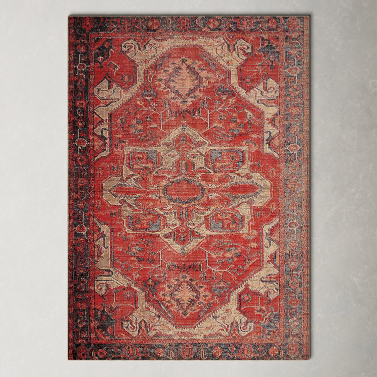Oliver Oriental Red Indoor  /Outdoor Area Rug