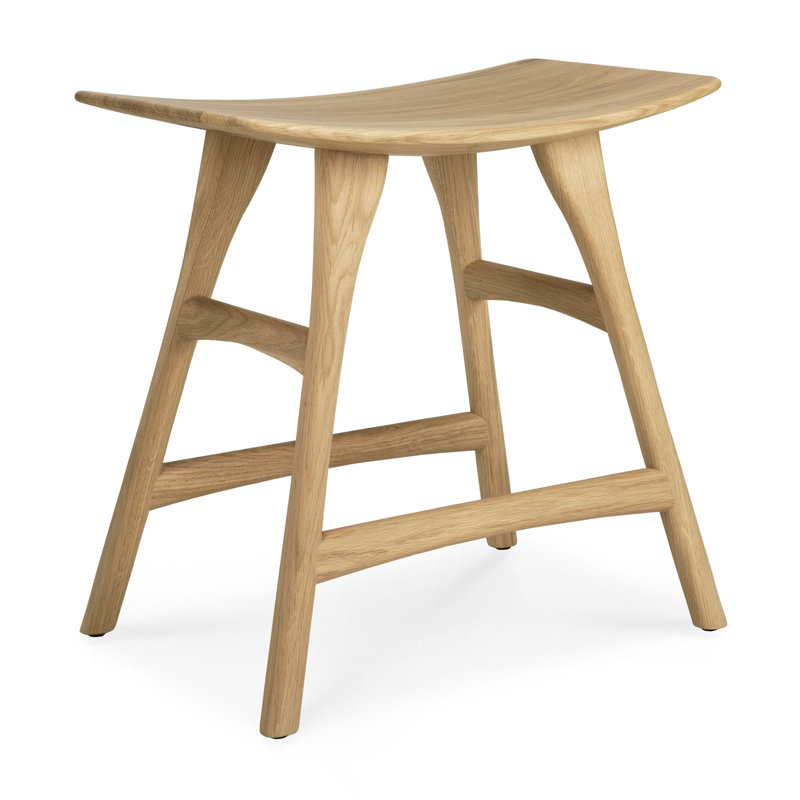 Osso Solid Wood Stool, Oak, Bar Stool (30.91" Seat Height)