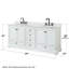 Ensemble de meuble-lavabo double 80 "Deborah-40065811-80200772