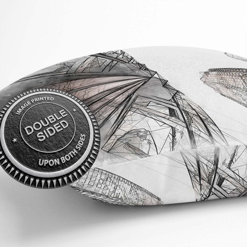 Abstract Square Cushion, 55cm H x 55cm W x 20cm D