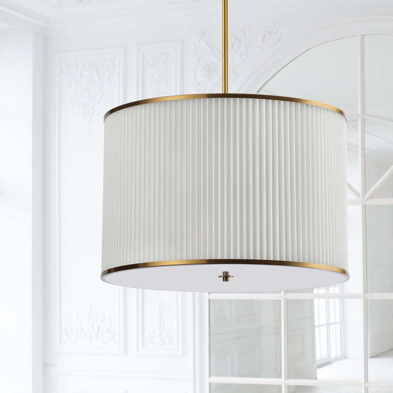 Luminaire suspendu 4 lumières Pileri, Laiton vieilli