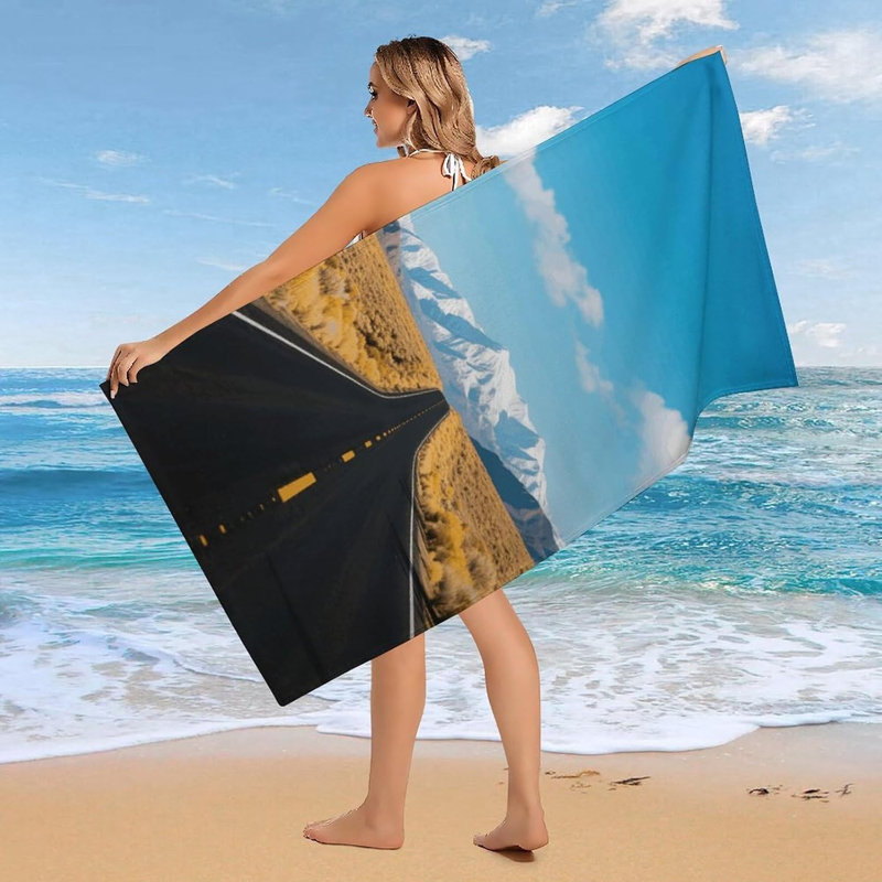 Serviette de plage en microfibre à séchage rapide 60 po x 80 po