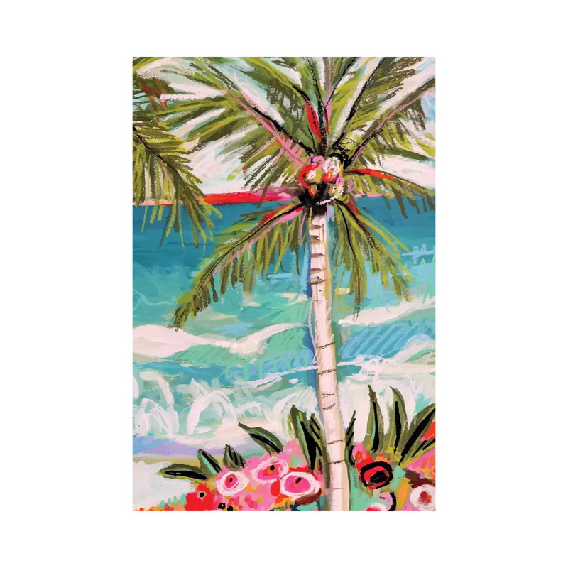 Palm Tree Whimsy II by Karen Fields - Wrapped Canvas Print, 152.5 cm H x 101.5 cm W