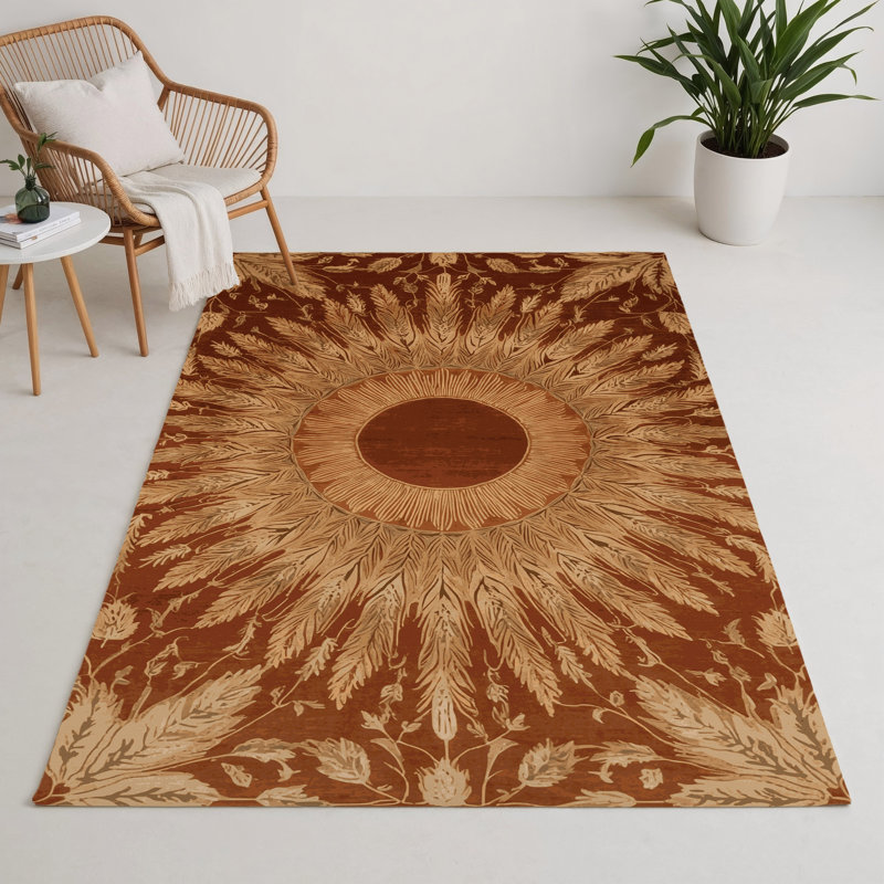 Tapis d'intérieur et d'extérieur brun Nature, Rectangle 5 pi x 7 pi