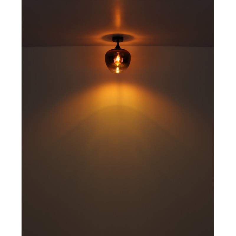 22.1 1 - Light Matte Black Pendant, Copper-coloured
