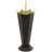 Black Metal Abstract Abstract Upside Down Kitschy Umbrella Stand with Gold Handle