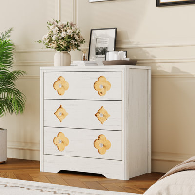 Rangement spacieux et style bohème - Commode haute en bois avec 5 tiroirs pour la chambre à coucher - Panneau avant décoratif pour les vêtements, les chambres à coucher, les salons et les couloirs