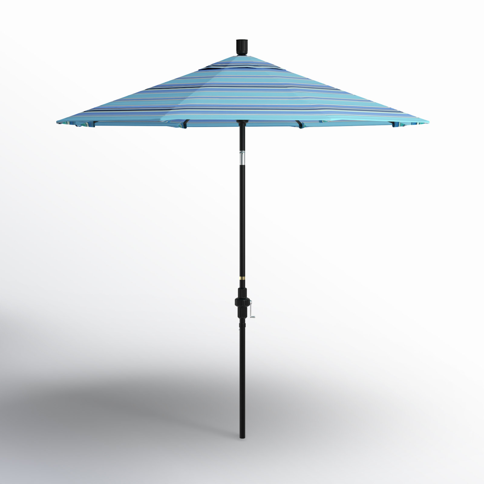 Brent 90'' Sunbrella® Outdoor Umbrella, Dolce Oasis Stripe Sunbrella®, Black 