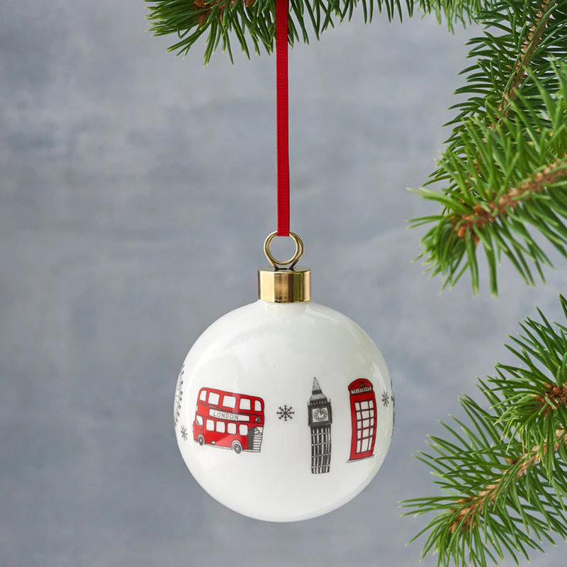 6cm Bone China Bauble