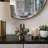 Decorative Marble Stone Geometric Orb Object for Living Room Decor - Modern Sculpture Tabletop Accent Piece for Home Decoration or Office - 7", Gray
