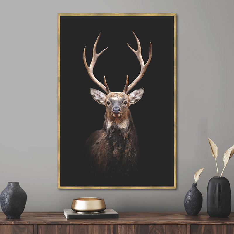 1 Piece Wall Art on Canvas, 25 cm H x 35 cm W, Gold Floater Framed