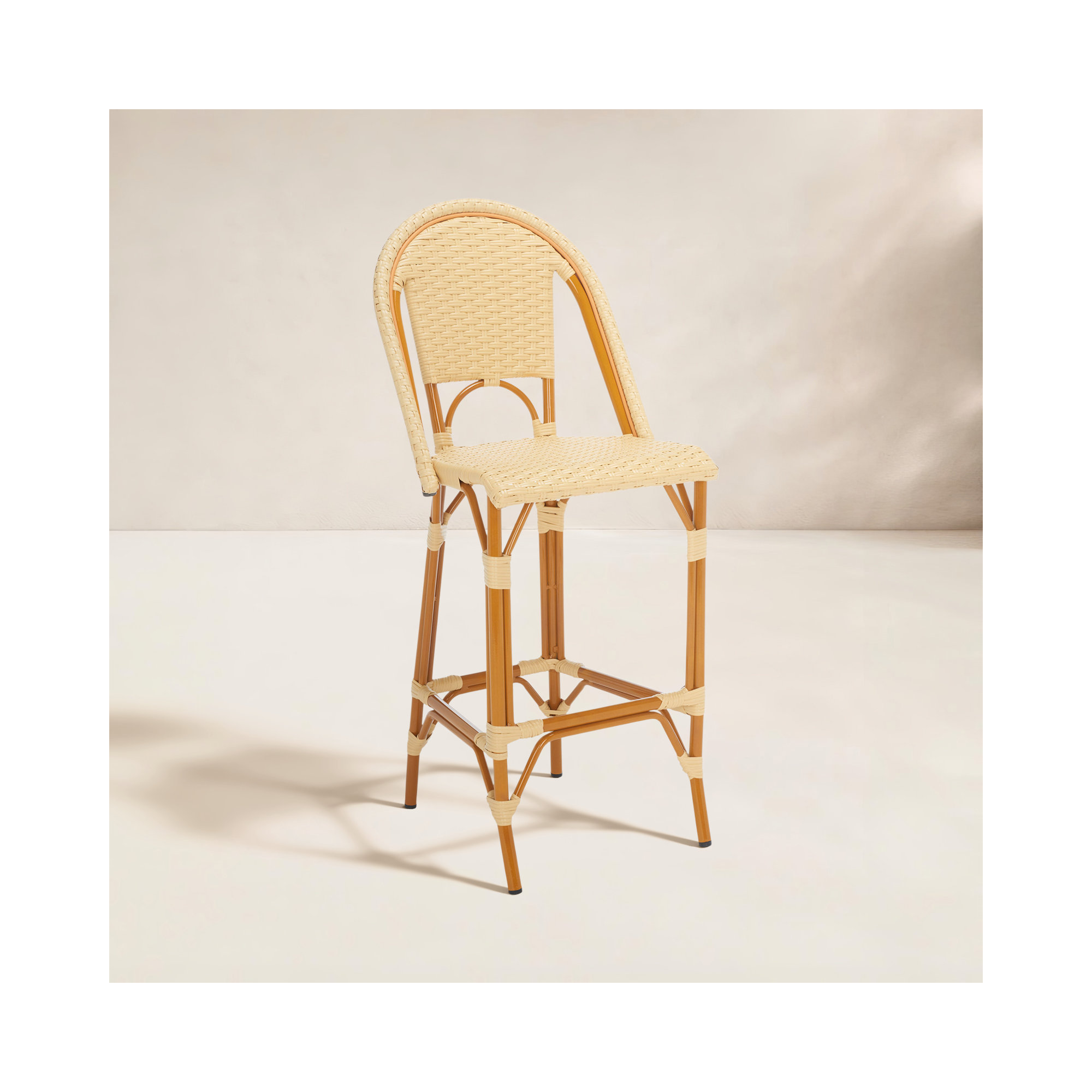 Kerta 46.5'' Outdoor Bar Stool, Natural