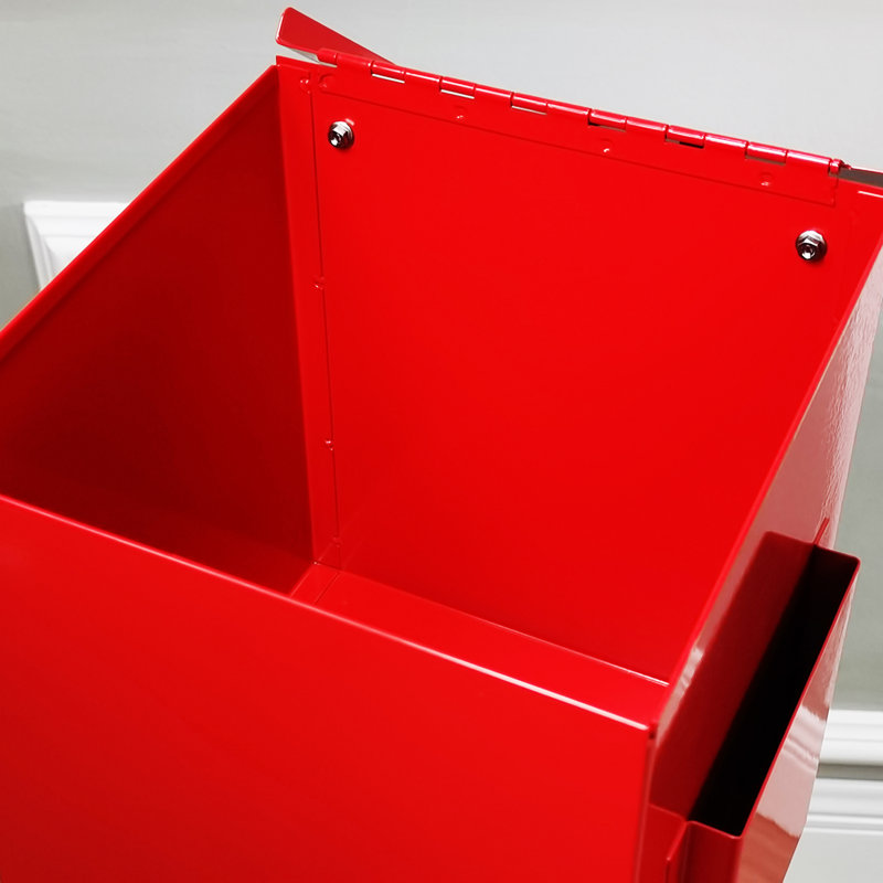 Boîte de donation en métal, Rouge